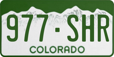 CO license plate 977SHR