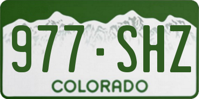 CO license plate 977SHZ