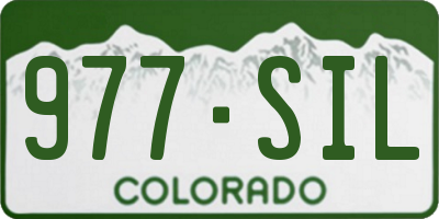 CO license plate 977SIL