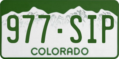 CO license plate 977SIP