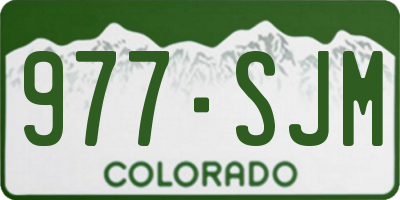 CO license plate 977SJM
