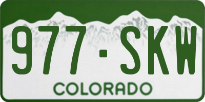 CO license plate 977SKW