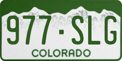 CO license plate 977SLG