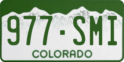 CO license plate 977SMI