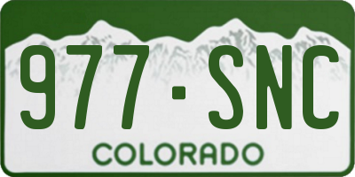 CO license plate 977SNC
