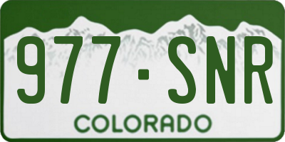 CO license plate 977SNR
