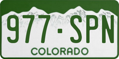 CO license plate 977SPN