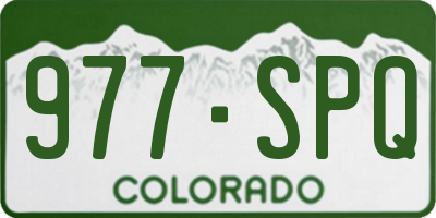 CO license plate 977SPQ