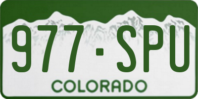 CO license plate 977SPU