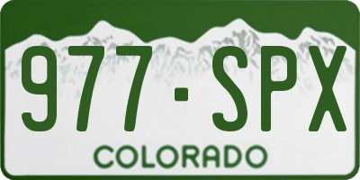 CO license plate 977SPX