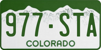 CO license plate 977STA