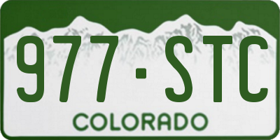 CO license plate 977STC