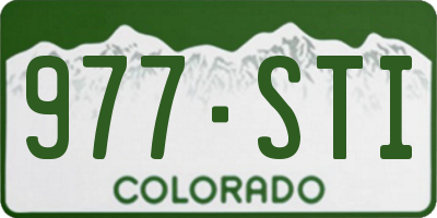 CO license plate 977STI