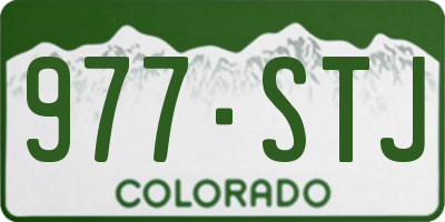 CO license plate 977STJ