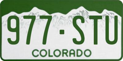 CO license plate 977STU
