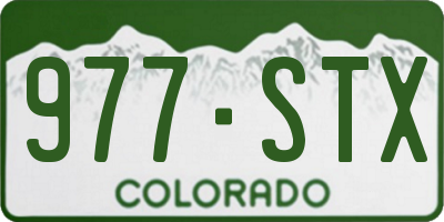 CO license plate 977STX