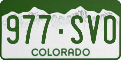 CO license plate 977SVO