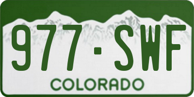 CO license plate 977SWF