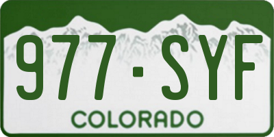 CO license plate 977SYF