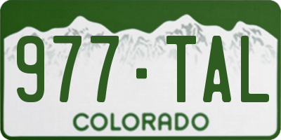CO license plate 977TAL