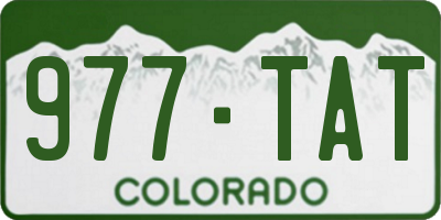CO license plate 977TAT
