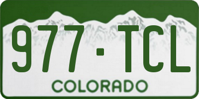 CO license plate 977TCL