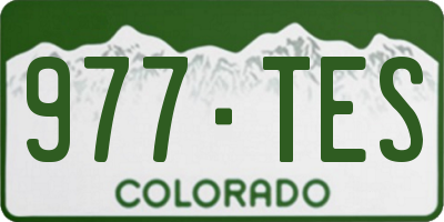 CO license plate 977TES