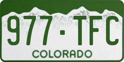 CO license plate 977TFC