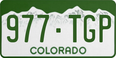 CO license plate 977TGP