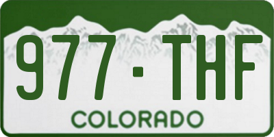 CO license plate 977THF