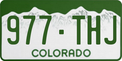 CO license plate 977THJ
