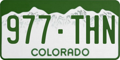 CO license plate 977THN
