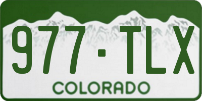 CO license plate 977TLX