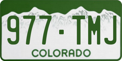 CO license plate 977TMJ