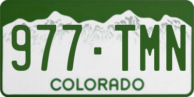 CO license plate 977TMN
