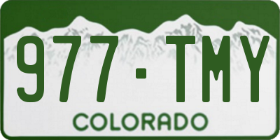 CO license plate 977TMY