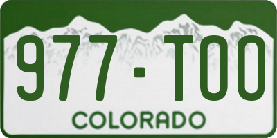 CO license plate 977TOO