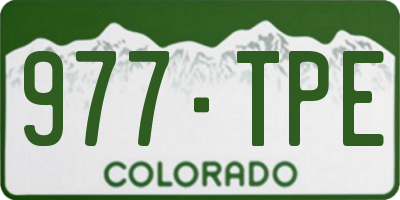 CO license plate 977TPE