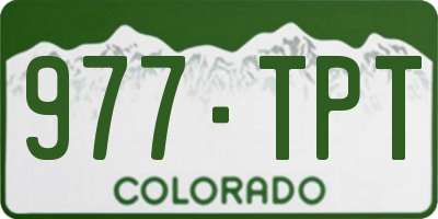 CO license plate 977TPT