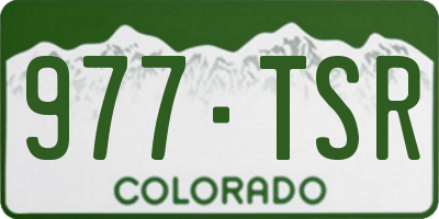 CO license plate 977TSR