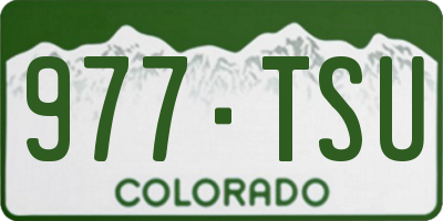 CO license plate 977TSU