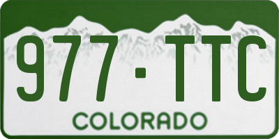 CO license plate 977TTC