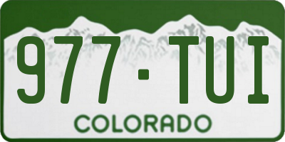 CO license plate 977TUI