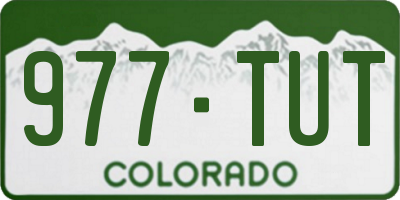CO license plate 977TUT