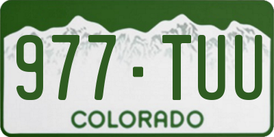 CO license plate 977TUU