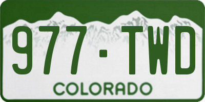 CO license plate 977TWD