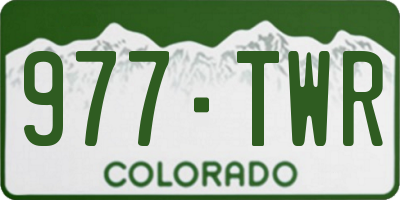 CO license plate 977TWR