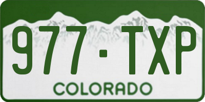 CO license plate 977TXP