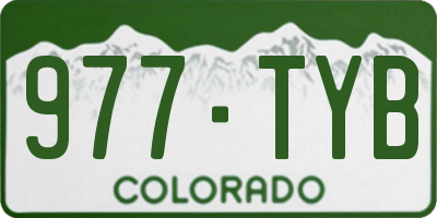 CO license plate 977TYB