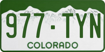 CO license plate 977TYN